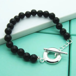925 Silver Agate OT Buckle Bracelet Charm Wedding Party Jewelry Gift