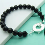925 Silver Agate OT Buckle Bracelet Charm Wedding Party Jewelry Gift