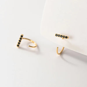 925 Silver CZ Ear Clip Earrings Wedding Party Gift Jewelry