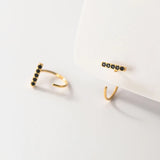 925 Silver CZ Ear Clip Earrings Wedding Party Gift Jewelry