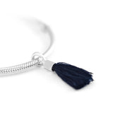 925 Silver Tassel Dangle Charm for Women Bracelets