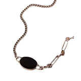925 Silver Oval Chain Choker Necklace Women Fine Jewelry