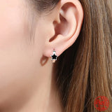 925 Silver Stars Hoop Earring For Women Wedding Jewelry