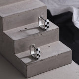 925 Silver Lattice Earrings Women Wedding Jewelry