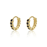 Sterling Silver Zircon Hoop Earrings for Women