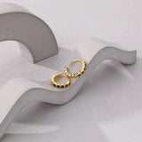 Sterling Silver Zircon Hoop Earrings for Women