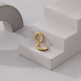 Sterling Silver Zircon Hoop Earrings for Women