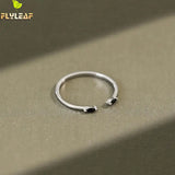 925 Silver Zircon Open Rings For Women Student Girls Gift Fine Jewelry