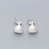 925 Silver Money Bag Charms For Bracelets Making 13x9mm