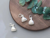 925 Silver Money Bag Charms For Bracelets Making 13x9mm