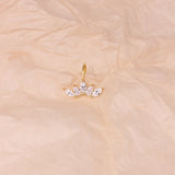 925 Silver Zircon Clip On Earrings No Pierced Cartilage Earcuff Charming Gift