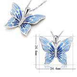 925 Silver Butterfly Pendant Necklace Animal Jewelry