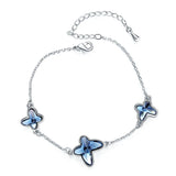 925 Silver Crystal Butterfly Necklace Women's Jewelry Love Wedding Gift