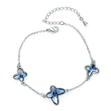 925 Silver Crystal Butterfly Necklace Women's Jewelry Love Wedding Gift