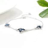 925 Silver Crystal Butterfly Necklace Women's Jewelry Love Wedding Gift