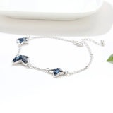 925 Silver Crystal Butterfly Necklace Women's Jewelry Love Wedding Gift