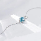 925 Silver Mermaid Charm Bracelet Crystal Women Wedding Party Gift