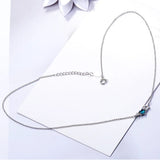 925 Silver Crystal Zirconia Star Necklace For Women