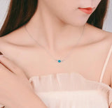 925 Silver Crystal Zirconia Star Necklace For Women