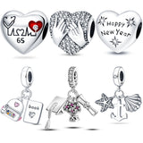 925 Silver Zircon High Heels Charm for Bracelet Making