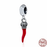 925 Silver Zircon High Heels Charm for Bracelet DIY