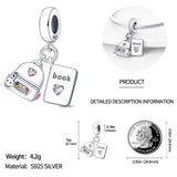 925 Silver Zircon High Heels Charm for Bracelet Making