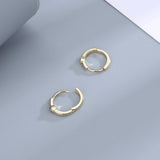 925 Silver Zircon Hoop Earrings