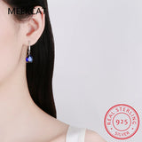925 Silver Zircon Water Drop Earrings Fine Jewelry