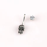 925 Sterling Silver Skull Navel Piercing Belly Button Ring