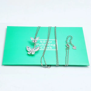 925 Silver Butterfly Zircon Belly Button Ring Body Chain