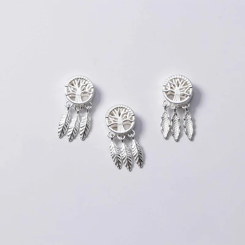 925 Silver Bohemia Beading Dream Catcher Charms Pendants