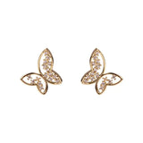 925 Silver Boho Hollow Butterfly Earrings Small Casual Jewelry