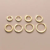 Minimalist Round Circle Hoop Earrings 925 Sterling Silver 18k