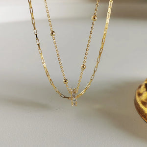 925 Silver Bohemian Multi-layer Chain Necklace Vintage 18k Jewelry Women