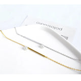 925 Silver Bohemian Pearl Chain Bracelet Women Beach Jewelry