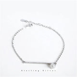 925 Silver Bohemian Pearl Chain Bracelet Women Beach Jewelry