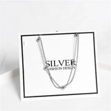 925 Silver Bohemian Round Bead Double Bracelet Party Jewelry Gift