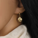 925 Silver Tree of Life Rainbow Zircon Hoop Earring