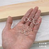 925 Silver Bold Hoop Earrings Thicker Round Circle Earrings Hoops Ear Rings