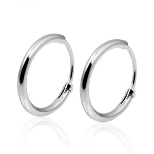 925 Silver Bold Hoop Earrings Thicker Round Circle Earrings Hoops Ear Rings