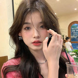 925 Silver Bow Earrings Charm High Earrings Birthday Party Gift for Women