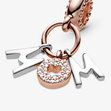 925 Silver Bow Hearts Mum Bead Pendant Spacer Charms Rose Fit Bracelets