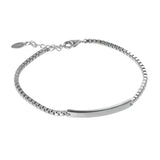 925 Silver Box Chain Bracelet Female Bracelets For Women Silver