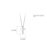 925 Silver Box Chain Glossy Cross Pendant Necklaces For Women