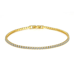 925 Silver Tennis Bracelet 2.5MM Zirconia Anniversary Gift