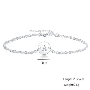 925 Silver Bracelet 26 Letters Charm Jewelry Wedding Gift
