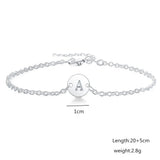 925 Silver Bracelet 26 Letters Charm Jewelry Wedding Gift