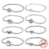 925 Sterling Silver Bracelet 3mm Stitch Moment Sparkling Castle Bracelet