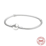 925 Sterling Silver Bracelet 3mm Stitch Moment Sparkling Castle Bracelet