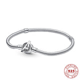 925 Sterling Silver Bracelet 3mm Stitch Moment Sparkling Castle Bracelet